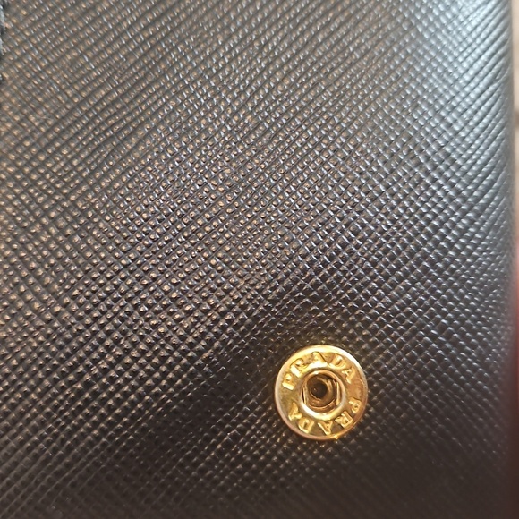 Prada Black Saffiano Leather Wallet with Gold Logo - Like New - Picture 15 of 17